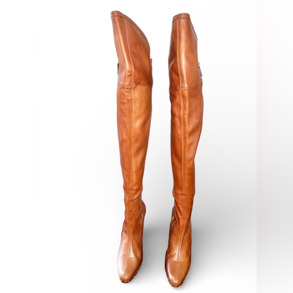 RARE Tom Ford For Gucci RW 2003 Over The Knee Brown Boots Runway Size 6.5/ 36.5 - Picture 3 of 12